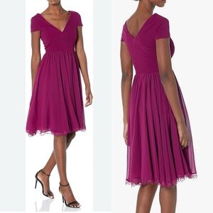 Dress The Population Corey Dress in Dark Magenta Size Medium